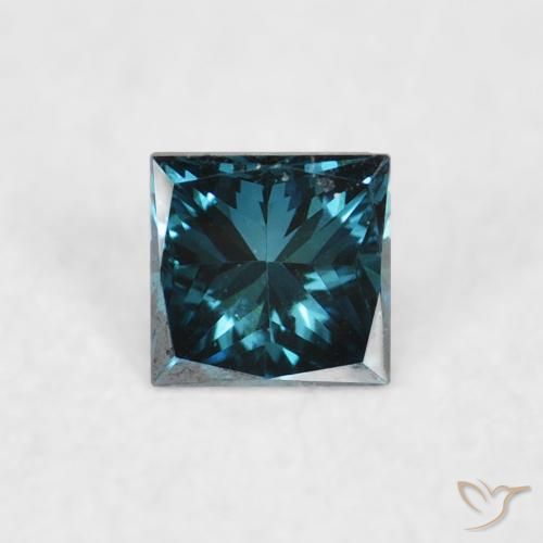 0.07ct طبيعي أزرق الماس, مربع, VS-SI