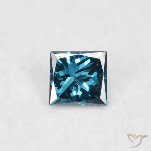 0.02ct طبيعي أزرق الماس, مربع, VVS-VS