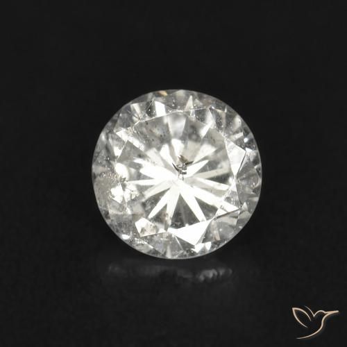 0.11ct طبيعي I الماس, دائري, VS-SI