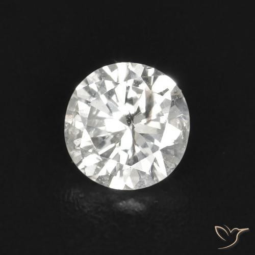 0.11ct طبيعي H الماس, دائري, SI