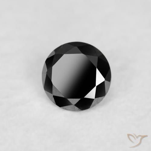 الماس أسود طبيعي، دائري، 0.03 قيراط، غير شفاف