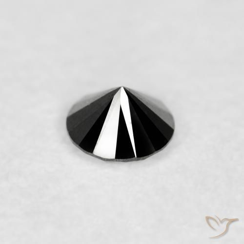 الماس أسود طبيعي، دائري، 0.07 قيراط، غير شفاف