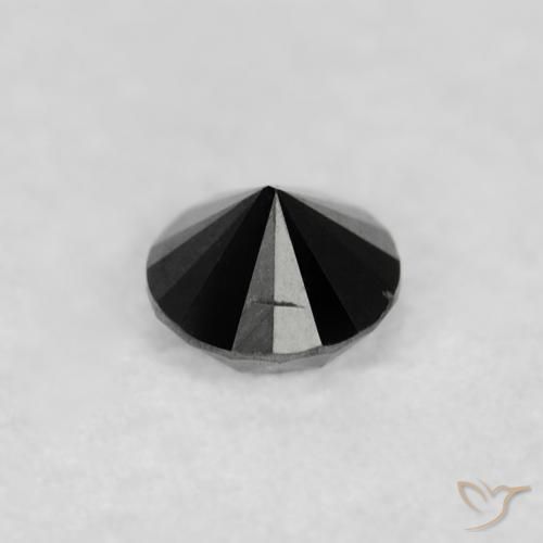 الماس أسود طبيعي، دائري، 0.05 قيراط، غير شفاف