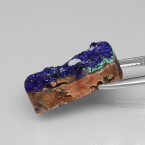 أزوريت دروزى أزرق طبيعي، باجيت، 9.73 قيراط، غير شفاف