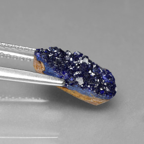 أزوريت دروزى أزرق طبيعي، شكل خيالي، 2.56 قيراط، غير شفاف