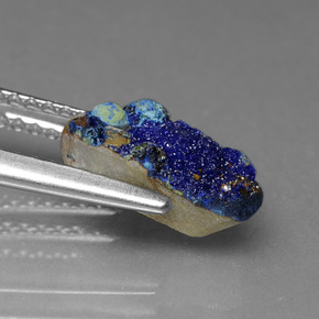 أزوريت دروزى أزرق طبيعي، شكل خيالي، 1.80 قيراط، غير شفاف