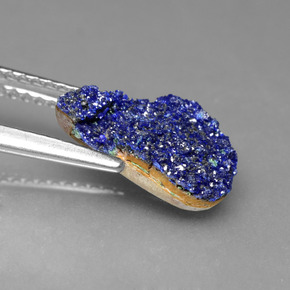 أزوريت دروزى أزرق طبيعي، شكل خيالي، 2.04 قيراط، غير شفاف