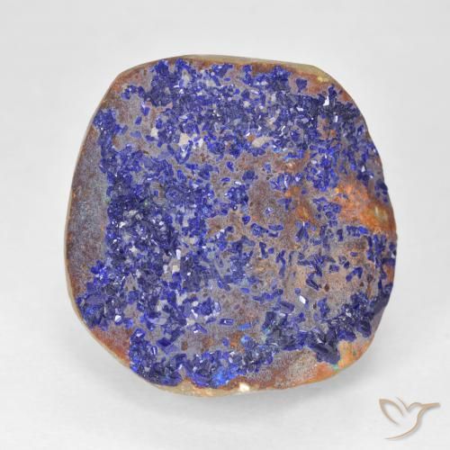 16.09ct طبيعي أزرق بحرى غامق أزوريت دروزى, فانسى, غير شفاف