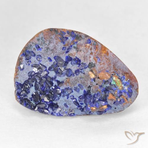 8.09ct طبيعي أزرق بحرى غامق أزوريت دروزى, فانسى, غير شفاف