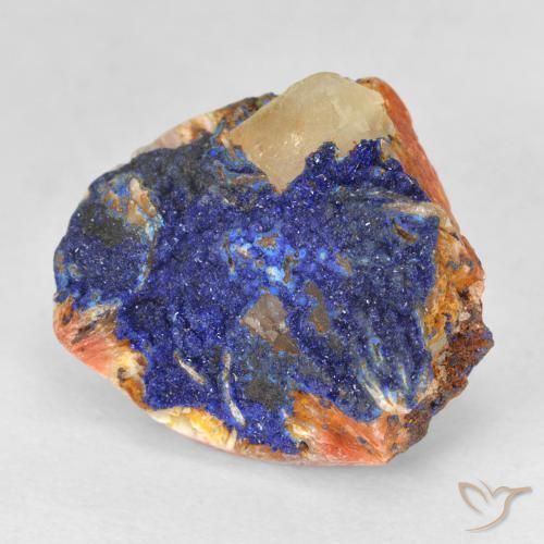 أزوريت دروزى أزرق بحرى غامق طبيعي، شكل خيالي، 10.05 قيراط، غير شفاف