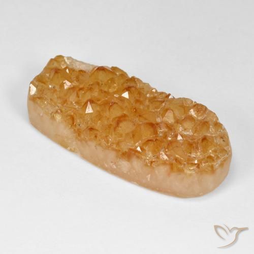 سيترين دروزى Medium Light-Orange طبيعي، بيضوي، 30.62 قيراط، غير شفاف