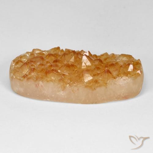 سيترين دروزى Medium Light-Orange طبيعي، بيضوي، 30.62 قيراط، غير شفاف