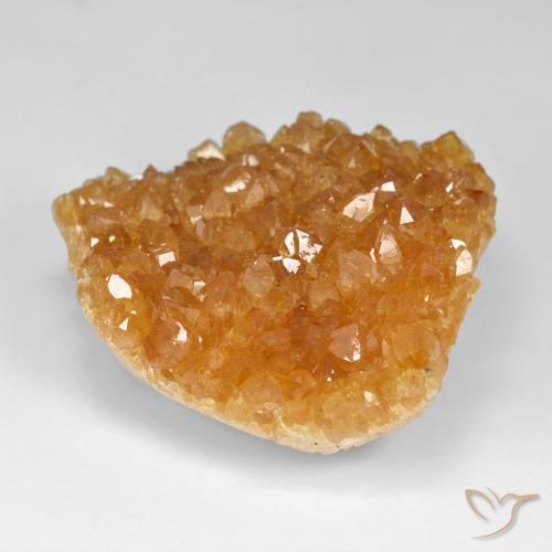 سيترين دروزى Medium Light-Orange طبيعي، فانسى، 98.13 قيراط، غير شفاف
