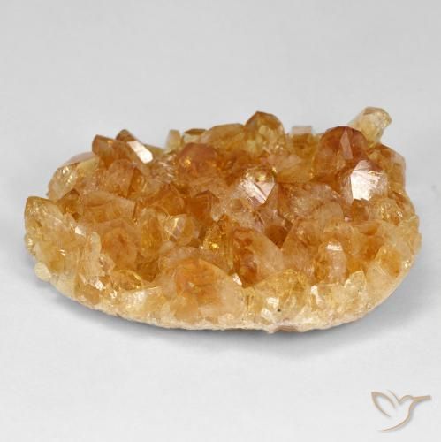 سيترين دروزى Medium Light-Orange طبيعي، فانسى، 43.06 قيراط، غير شفاف