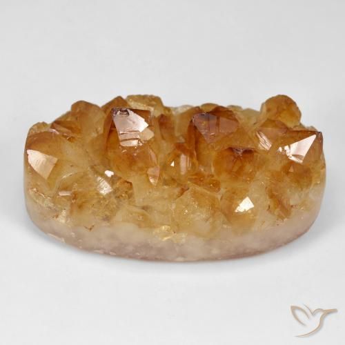 98.65ct طبيعي برتقالى صدأ سيترين دروزى, بيضوي, غير شفاف