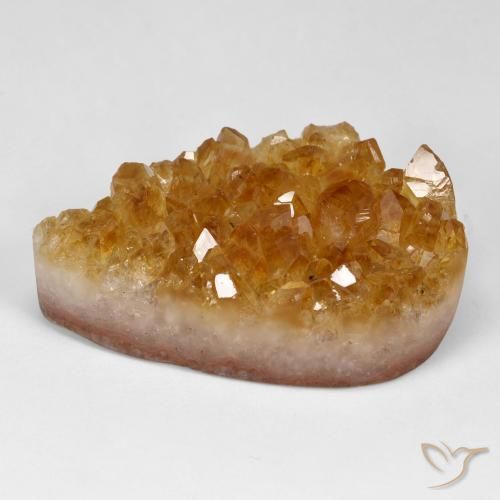 67.28ct طبيعي برتقالى متوسط سيترين دروزى, شكل الكمثرى, غير شفاف