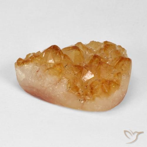 12.80ct طبيعي العسل البرتقال سيترين دروزى, شكل الكمثرى, غير شفاف