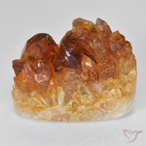 17.78ct طبيعي برتقالى غامق سيترين دروزى, بيضوي, غير شفاف