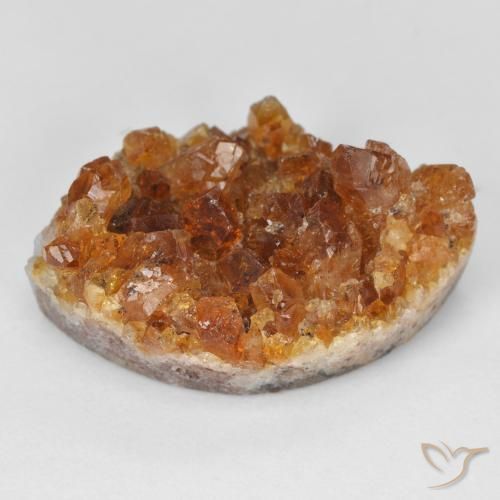 23.62ct طبيعي برتقالى ترابى سيترين دروزى, ماركيز, غير شفاف
