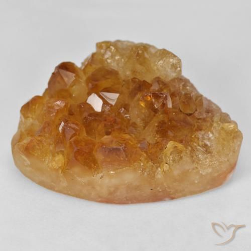 49.74ct طبيعي برتقالى بنى سيترين دروزى, فانسى, غير شفاف