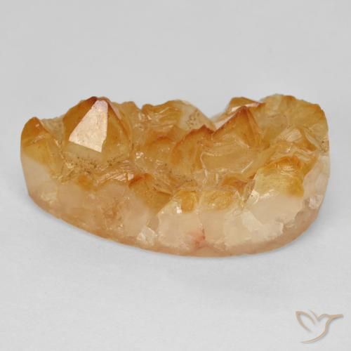 سيترين دروزى Medium Light-Orange طبيعي، شكل الكمثرى، 15.52 قيراط، غير شفاف