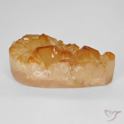 سيترين دروزى Medium Light-Orange طبيعي، شكل الكمثرى، 15.52 قيراط، غير شفاف