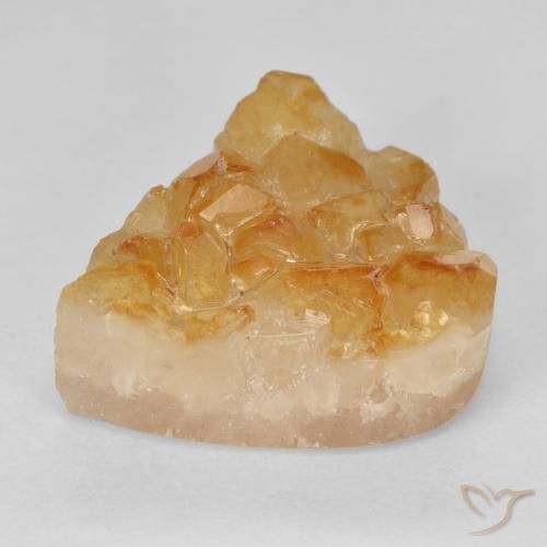 16.63ct طبيعي برتقالى متوسط سيترين دروزى, شكل الكمثرى, غير شفاف