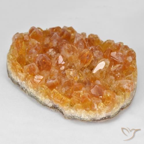 سيترين دروزى Medium Light-Orange طبيعي، فانسى، 49.85 قيراط، غير شفاف