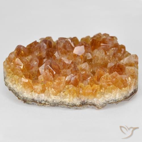 سيترين دروزى Medium Light-Orange طبيعي، فانسى، 49.85 قيراط، غير شفاف