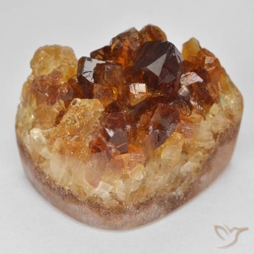 27.56ct طبيعي برتقالى غامق سيترين دروزى, فانسى, غير شفاف