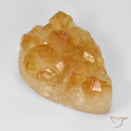 17.50ct طبيعي العسل البرتقال سيترين دروزى, شكل الكمثرى, غير شفاف