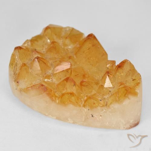 40.00ct طبيعي Medium Light-Orange سيترين دروزى, شكل الكمثرى, غير شفاف