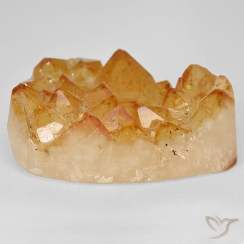 سيترين دروزى Medium Light-Orange طبيعي، شكل الكمثرى، 40.00 قيراط، غير شفاف