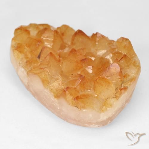 سيترين دروزى Medium Light-Orange طبيعي، فانسى، 41.14 قيراط، غير شفاف