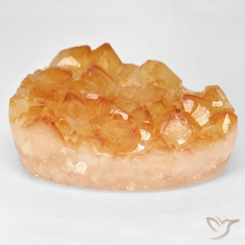 سيترين دروزى Medium Light-Orange طبيعي، فانسى، 41.14 قيراط، غير شفاف