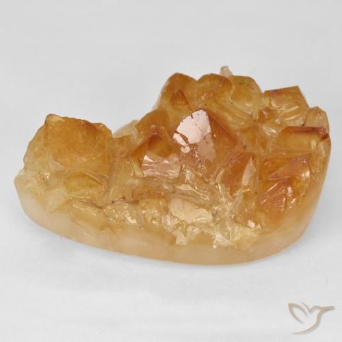 سيترين دروزى Medium Light-Orange طبيعي، شكل الكمثرى، 32.77 قيراط، غير شفاف