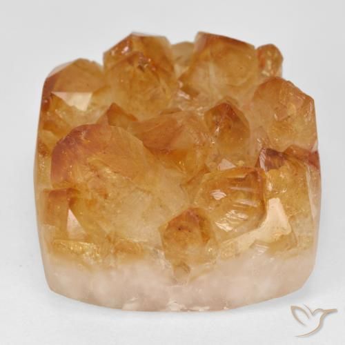 47.04ct طبيعي Medium Light-Orange سيترين دروزى, مربع, غير شفاف