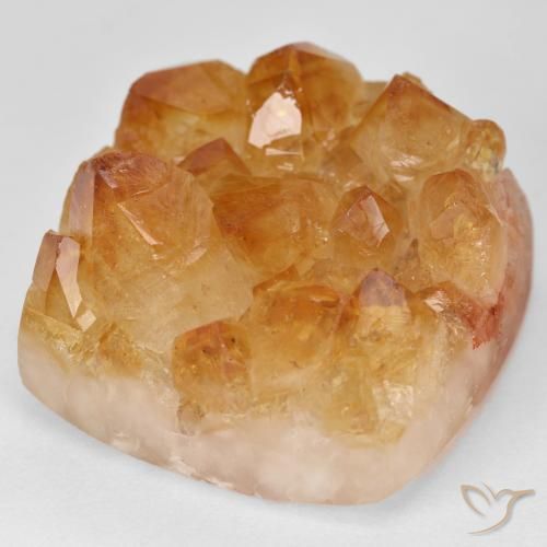 سيترين دروزى Medium Light-Orange طبيعي، مربع، 47.04 قيراط، غير شفاف