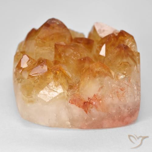 سيترين دروزى Medium Light-Orange طبيعي، مربع، 47.04 قيراط، غير شفاف