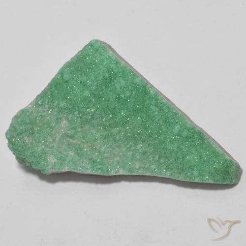 دروزي فاريسسيت Medium Light Green طبيعي، فانسى، 13.75 قيراط، غير شفاف