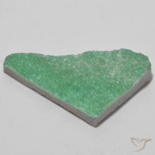دروزي فاريسسيت Medium Light Green طبيعي، فانسى، 13.75 قيراط، غير شفاف