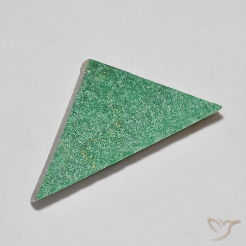 14.47ct طبيعي أخضر سرخسى غامق دروزي فاريسسيت, مثلثى, غير شفاف