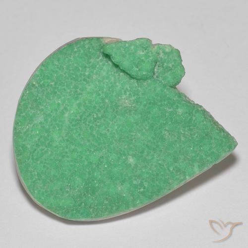 17.18ct طبيعي أخضر النفل فاتح دروزي فاريسسيت, شكل الكمثرى, غير شفاف
