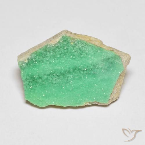 7.10ct طبيعي أخضرالنعناع دروزي فاريسسيت, فانسى, غير شفاف