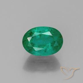 1.62ct طبيعي أخضر كهربائى زمرد, بيضوي, SI-I1