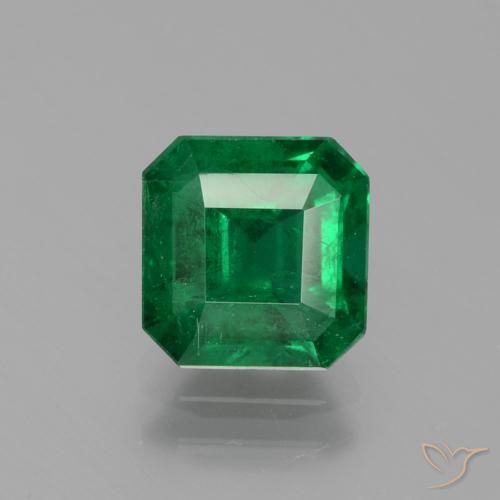 1.65ct طبيعي أخضر الغابات زمرد, قص الزمرد, SI