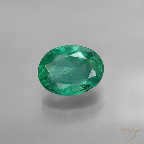 1.39ct طبيعي أخضر رائع زمرد, بيضوي, SI