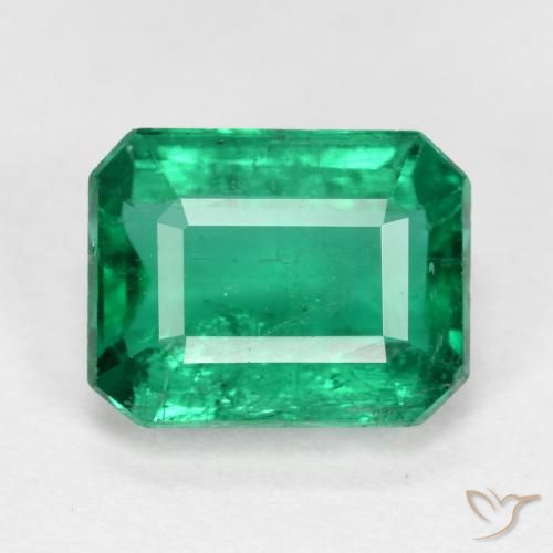 2.28ct طبيعي أخضر كهربائى زمرد, قص الزمرد, SI