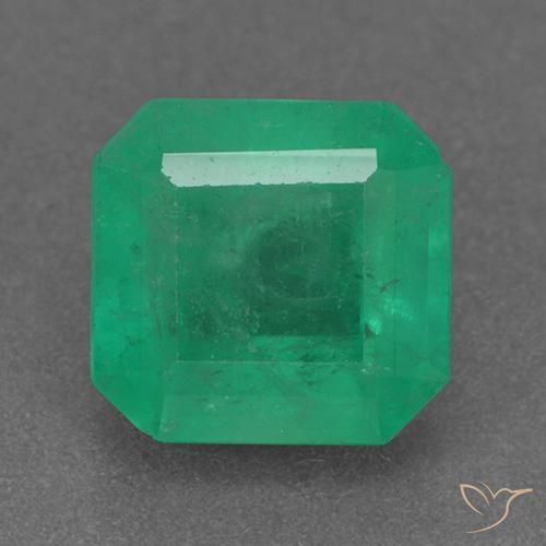 2.48ct طبيعي أخضر كهربائى زمرد, قص الزمرد, VS-SI