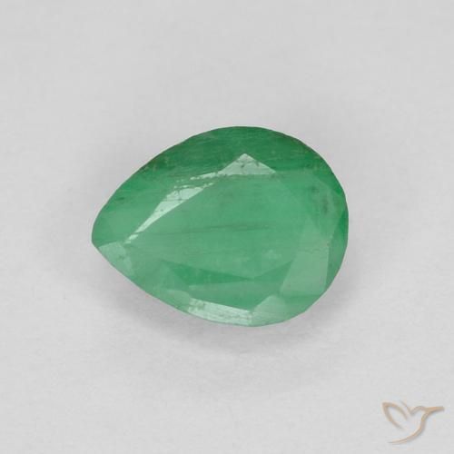 0.36ct طبيعي أخضر متوسط زمرد, شكل الكمثرى, VS-SI